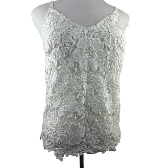 NWT White House Black Market Crochet Cami Top White Women's Size Small H13044 - Picture 4 of 16